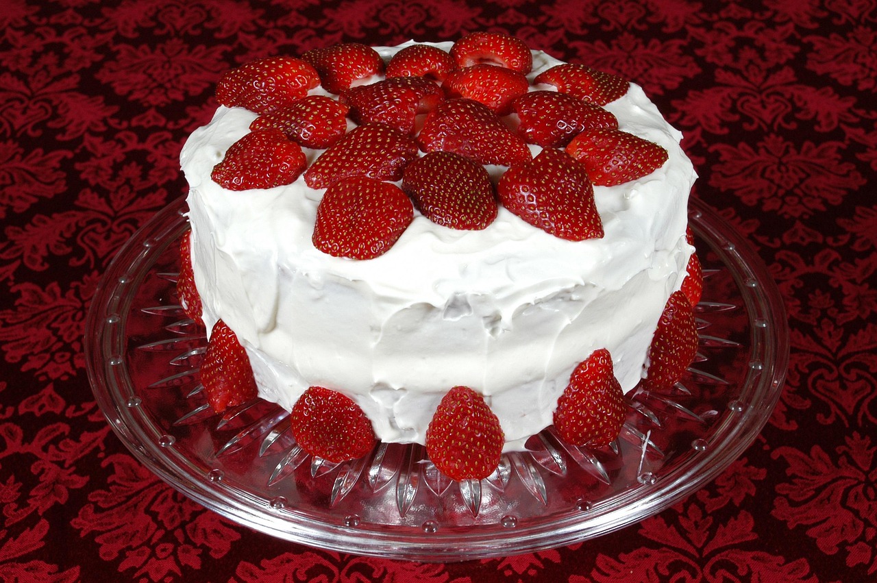 A homemade dessert topped with seasonal fruit